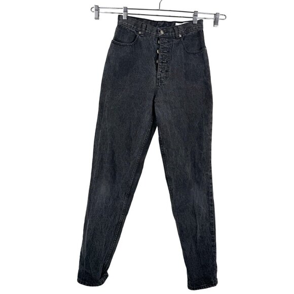 VTG Lawman Group 80s high waist jeans charcoal sz 9 - Picture 1 of 8